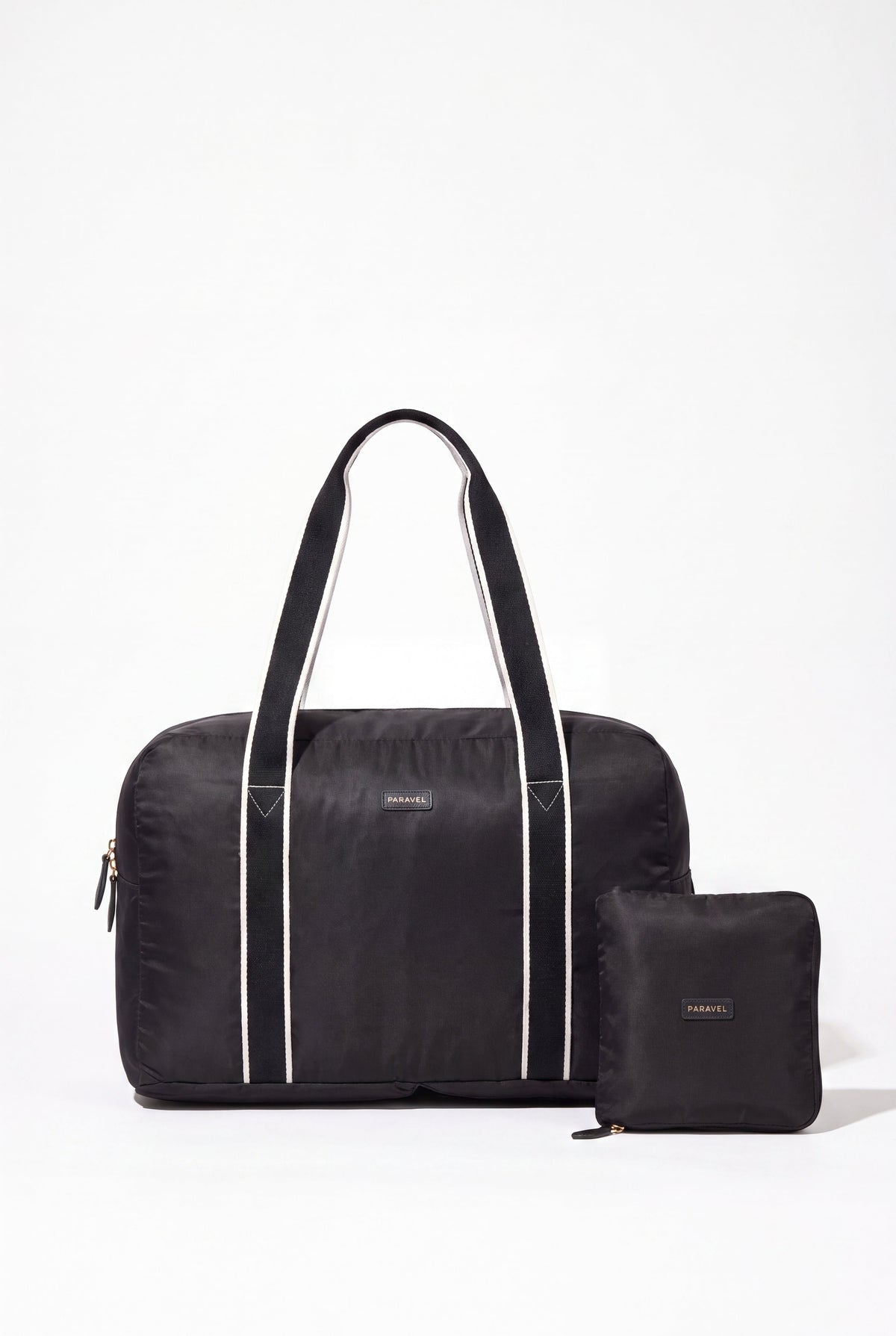 Tote Bags collection – Paravel Fold-Up Bag, Lightweight Collapsible Duffel for Travel, Derby Black